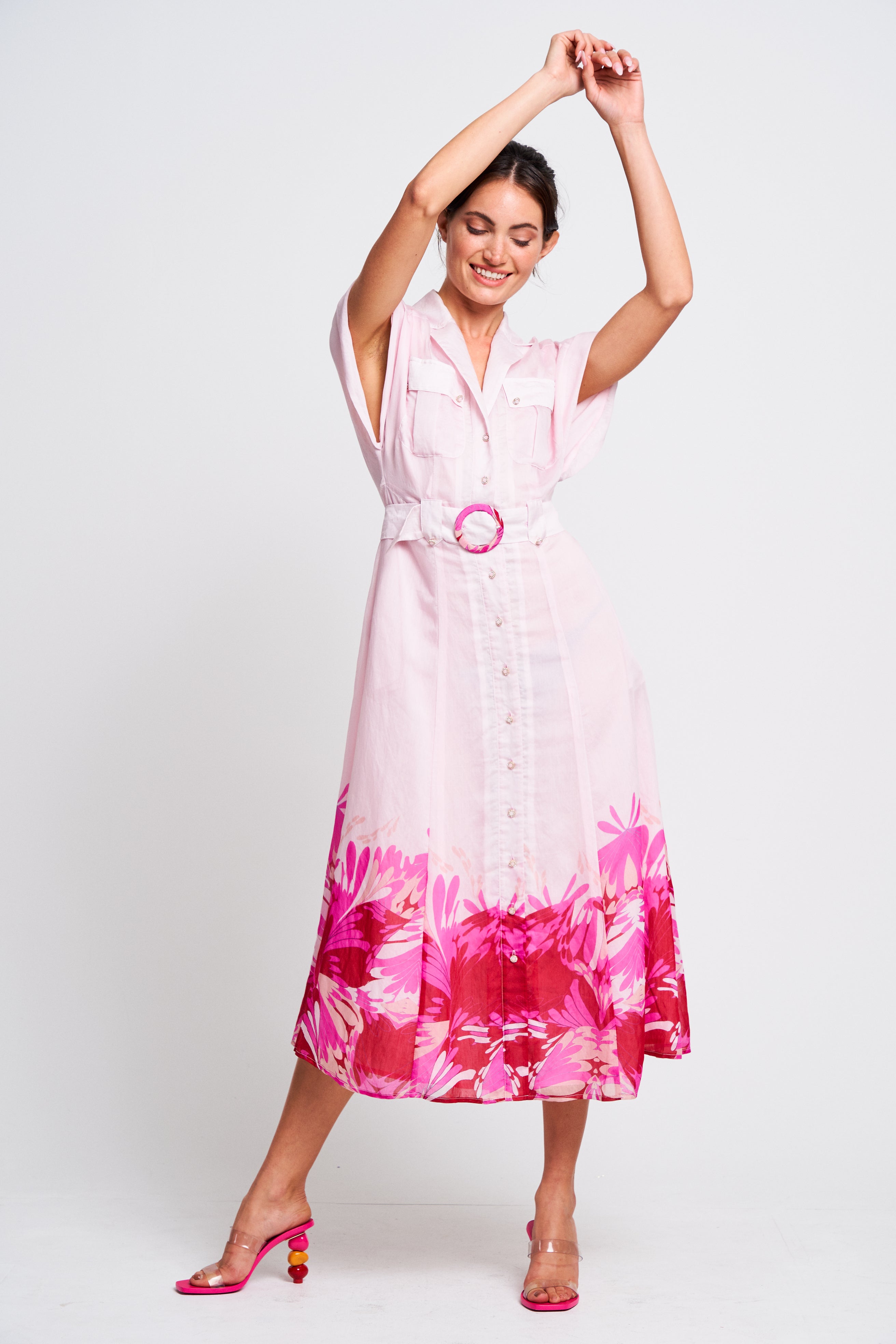 Ciebon Vita Belted Denim Mini Dress main image 1