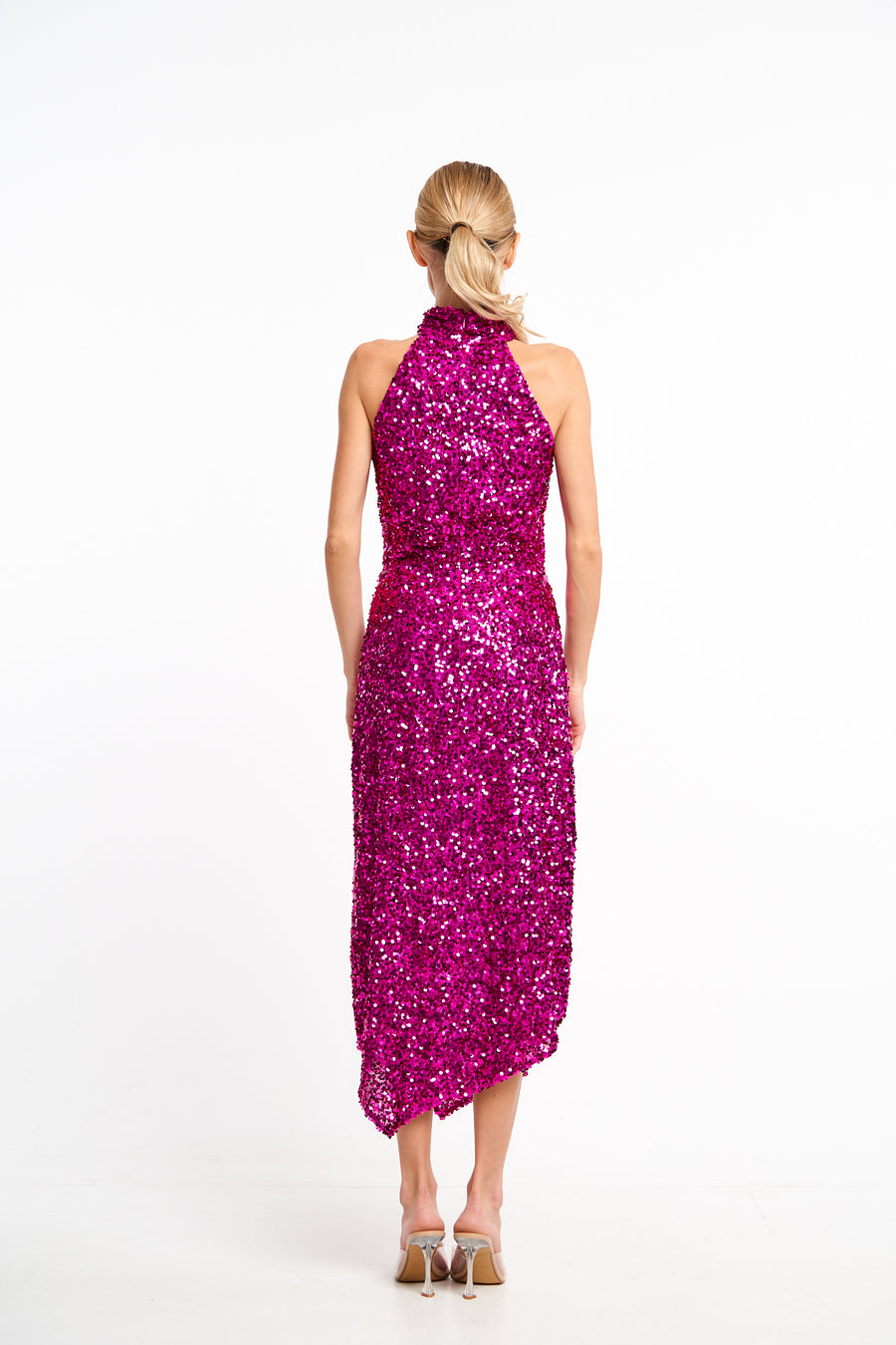 Signy Sequin Halter Dress