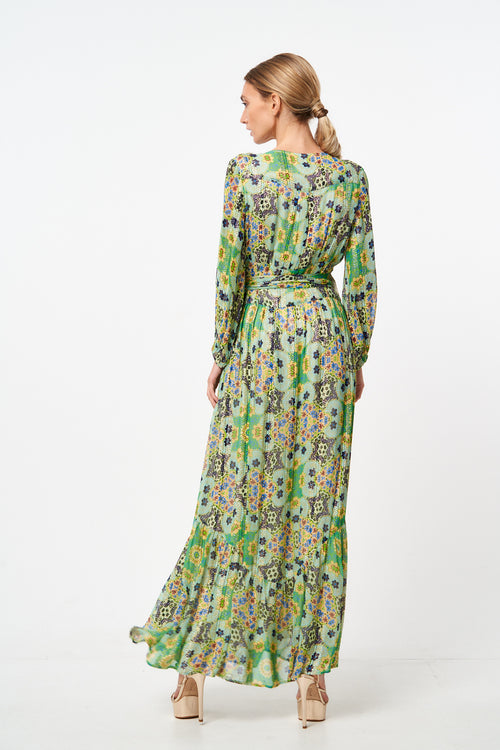 Load image 1 in gallery view. Shani Shimmer Long Sleeve Maxi Dress