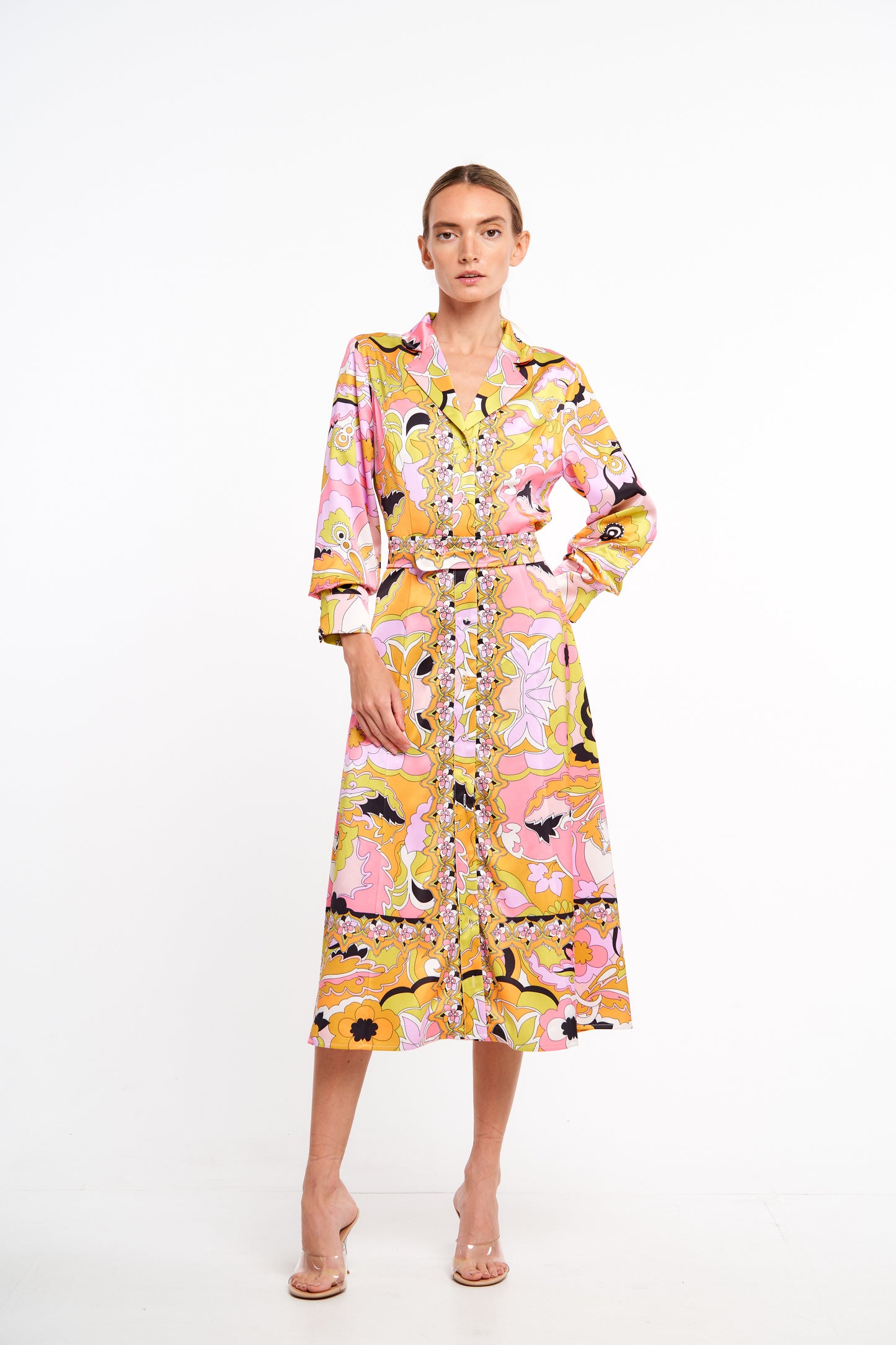 Breeze Printed Midi Shirtdress