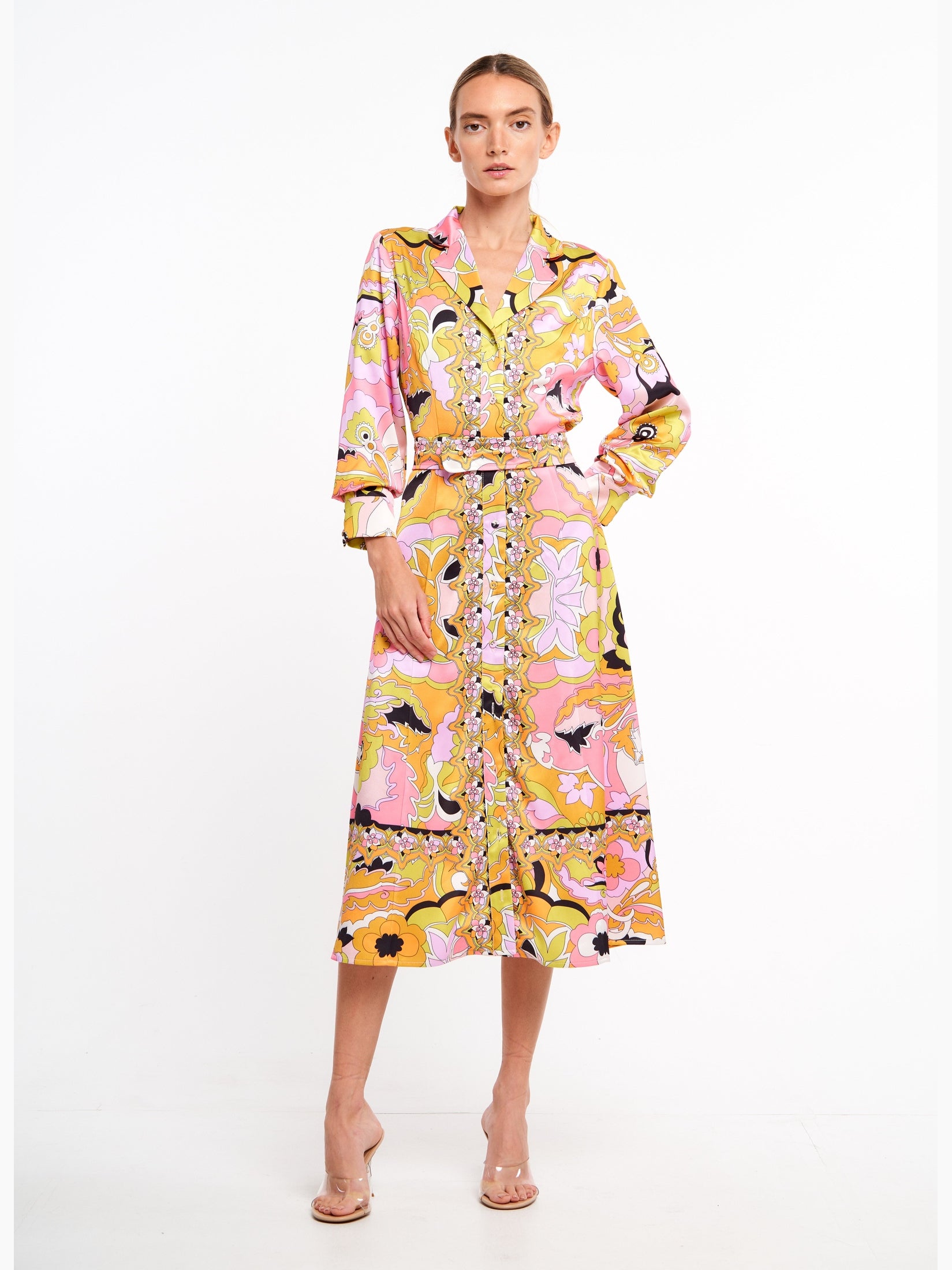Breeze Printed Midi Shirtdress
