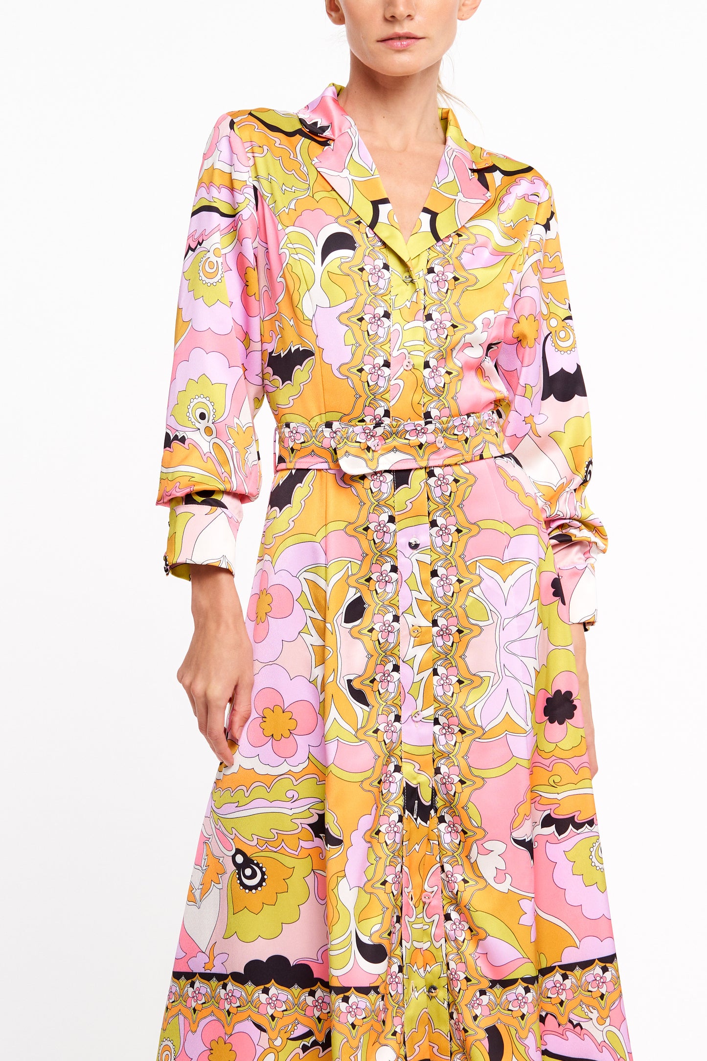 Breeze Printed Midi Shirtdress