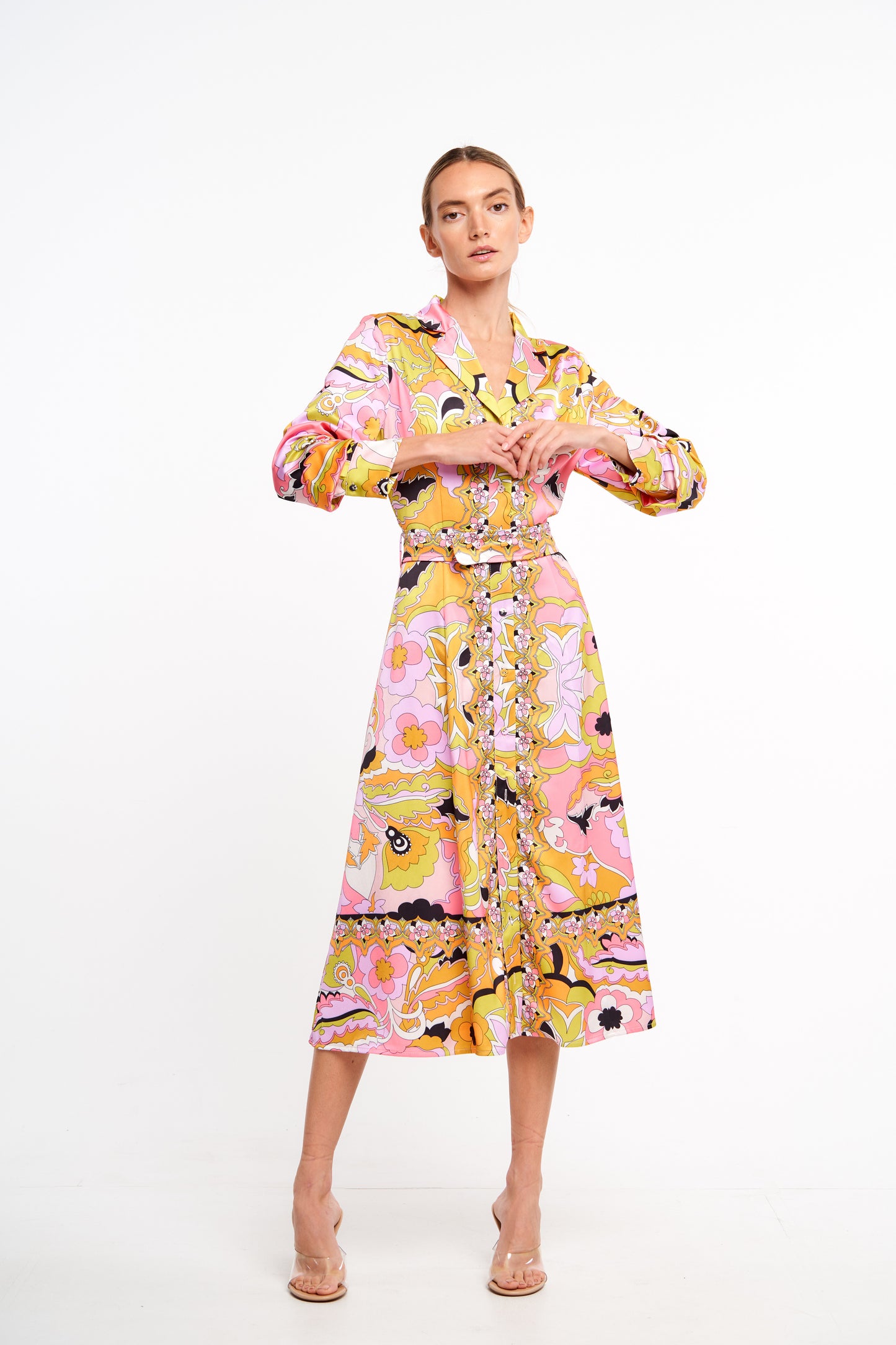 Breeze Printed Midi Shirtdress