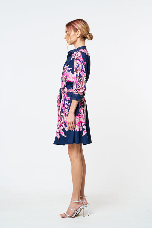 Load image 1 in gallery view. Suzette Floral Print Mini Shirt Dress