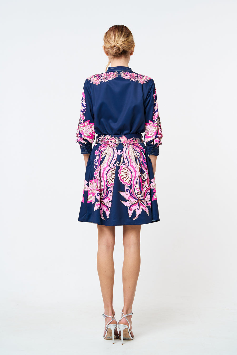 Suzette Floral Print Mini Shirt Dress