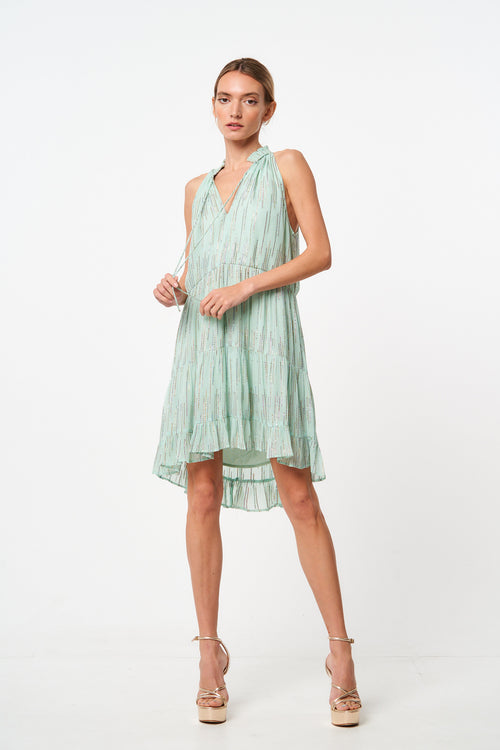 Load image 1 in gallery view. Braylee Metallic Mini Dress