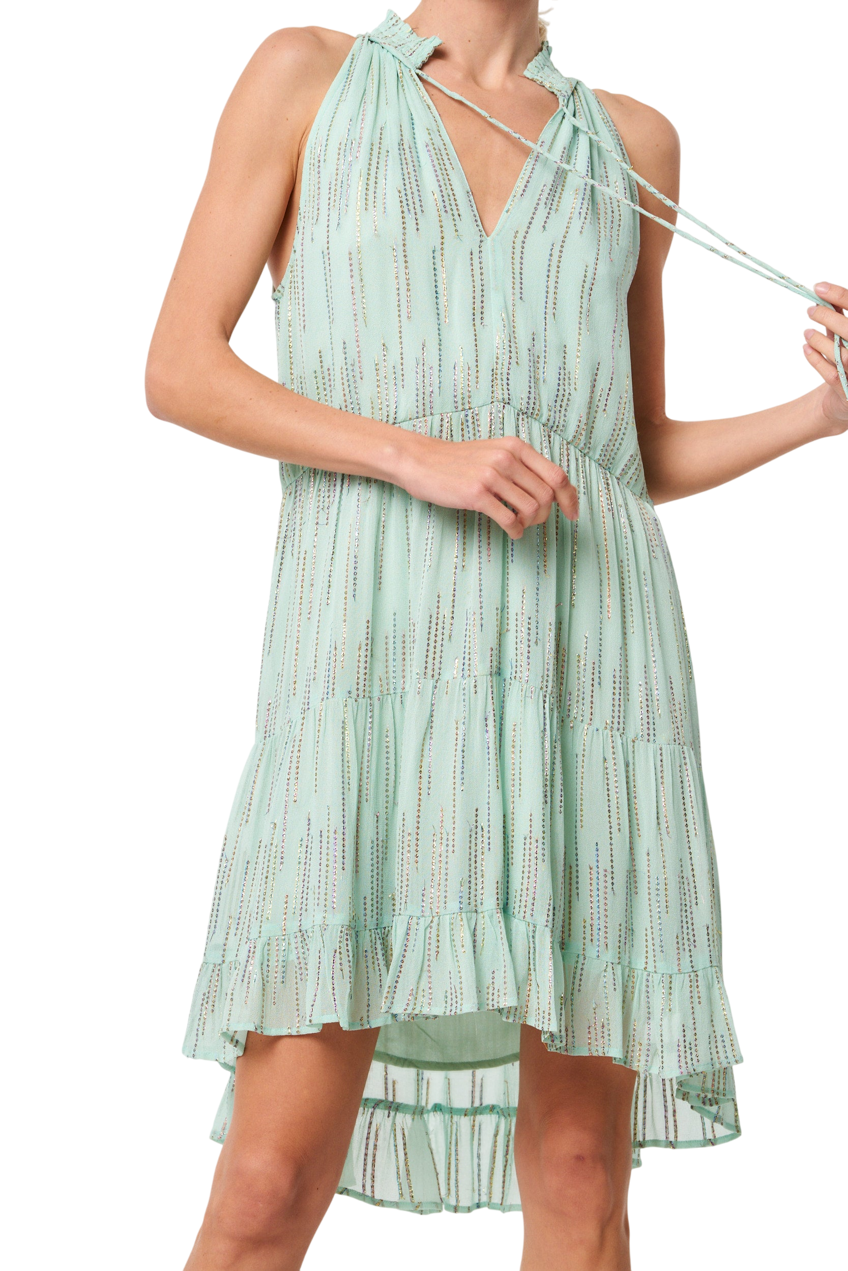 Braylee Metallic Mini Dress