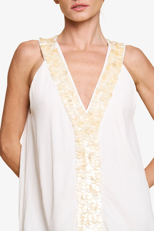 Cargar la imagen 1 en la vista de la galería. Seraphina Seashell Beaded Tank Dress