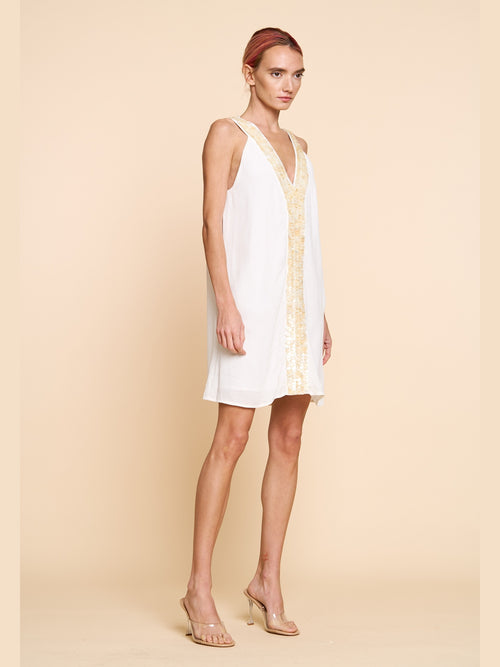 Cargar la imagen 1 en la vista de la galería. Seraphina Seashell Beaded Tank Dress