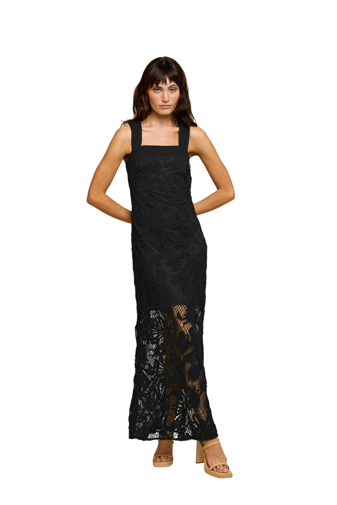 Krystina Aquatic Crochet Maxi Dress