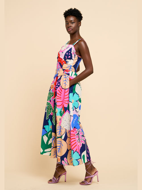 Cargar la imagen 1 en la vista de la galería. Lillias Patchwork Print Maxi Dress