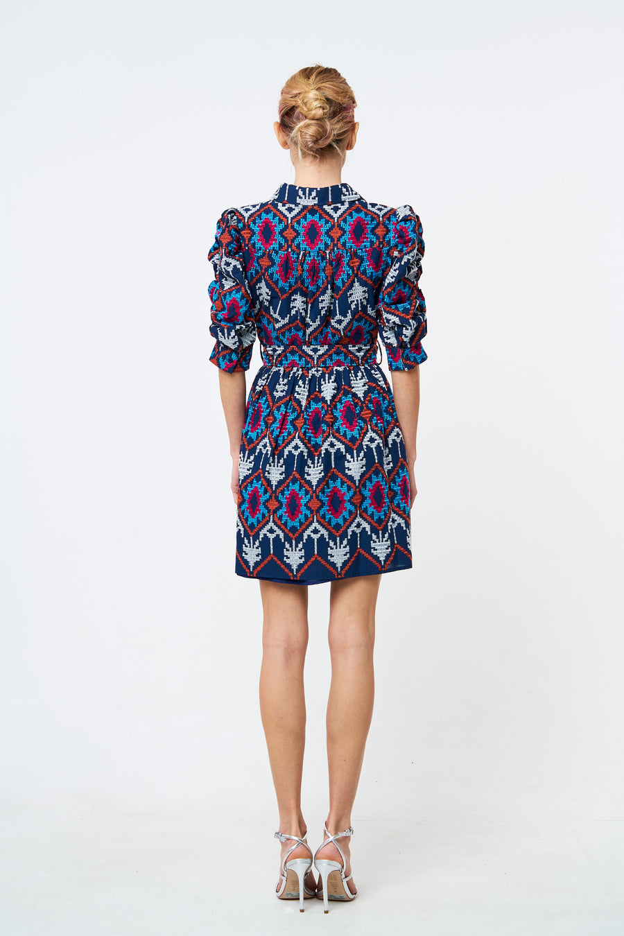 Scarlette Embroidered Mini Shirt Dress