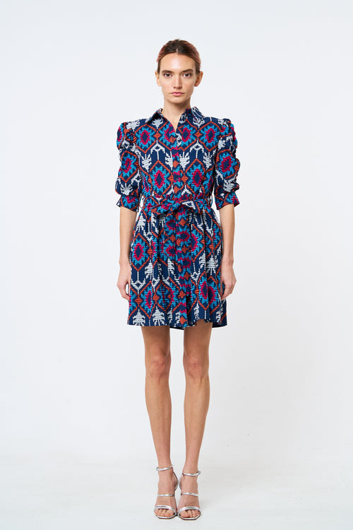 Load image 1 in gallery view. Scarlette Embroidered Mini Shirt Dress