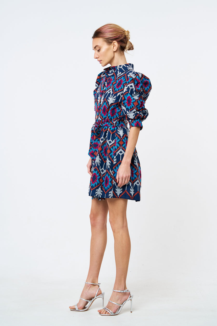 Scarlette Embroidered Mini Shirt Dress