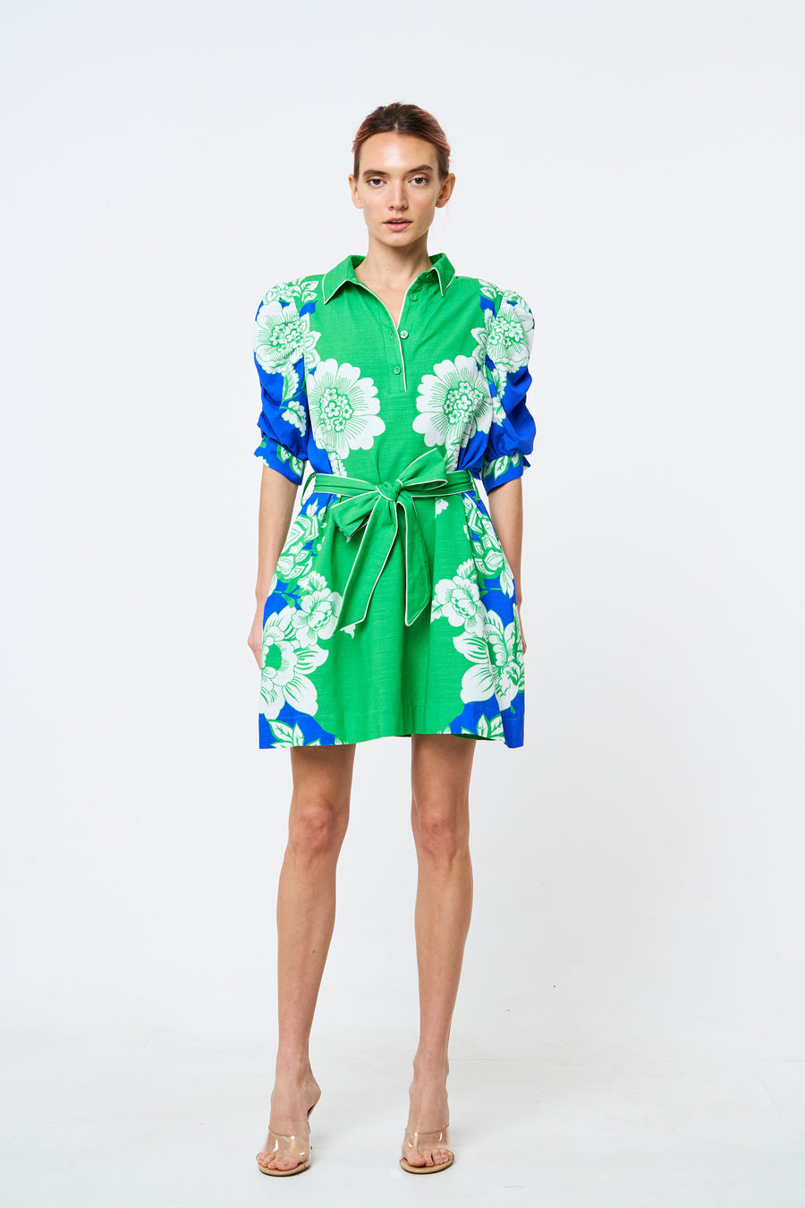 Annsley Floral Engineered Print Mini Dress