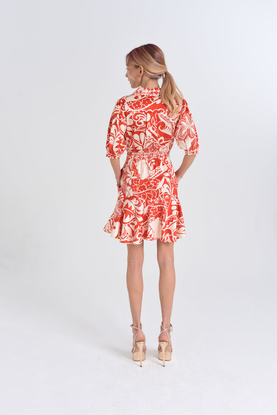 Arielle Engineered Floral Mini Dress