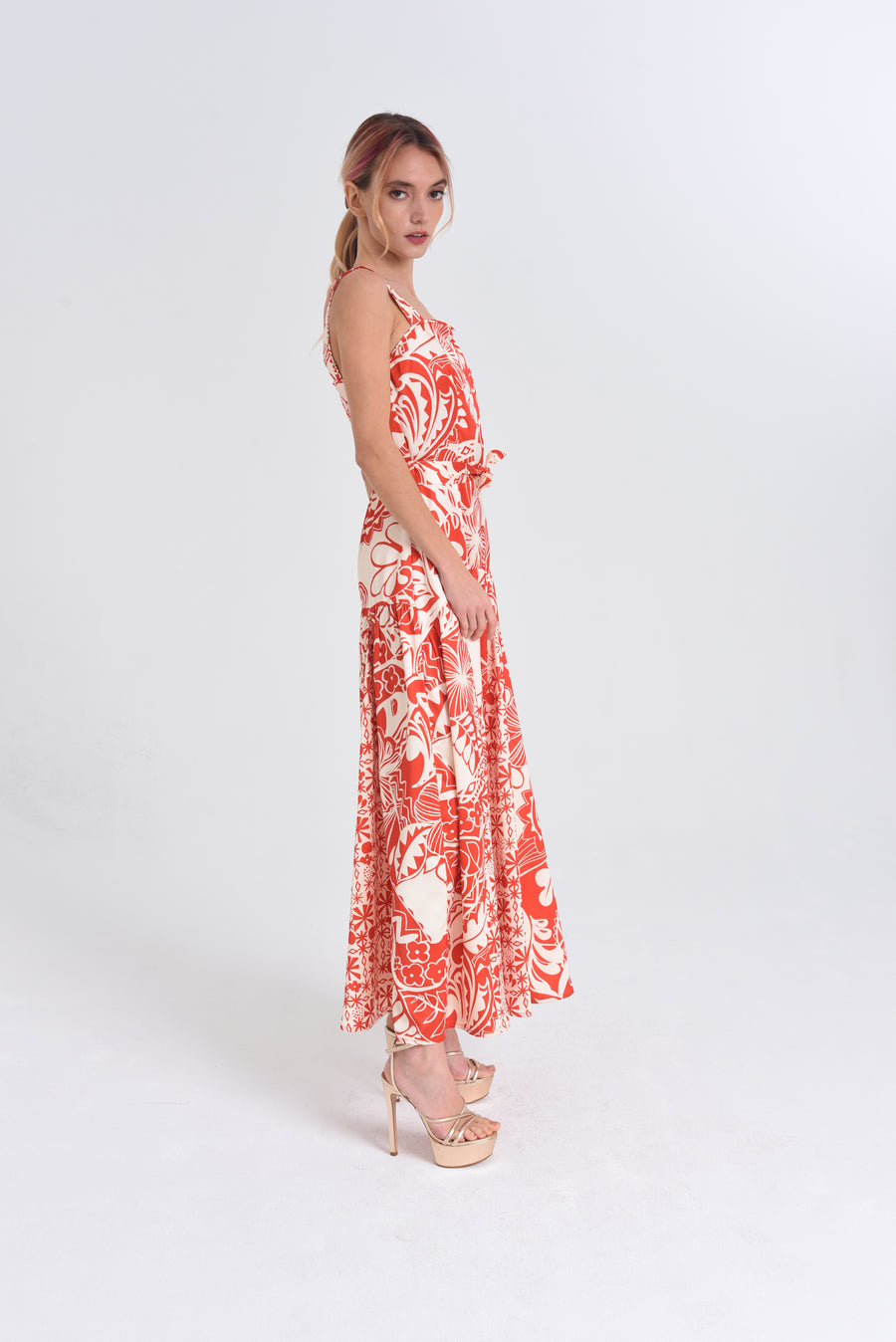 Nenette Floral Print Midi Dress