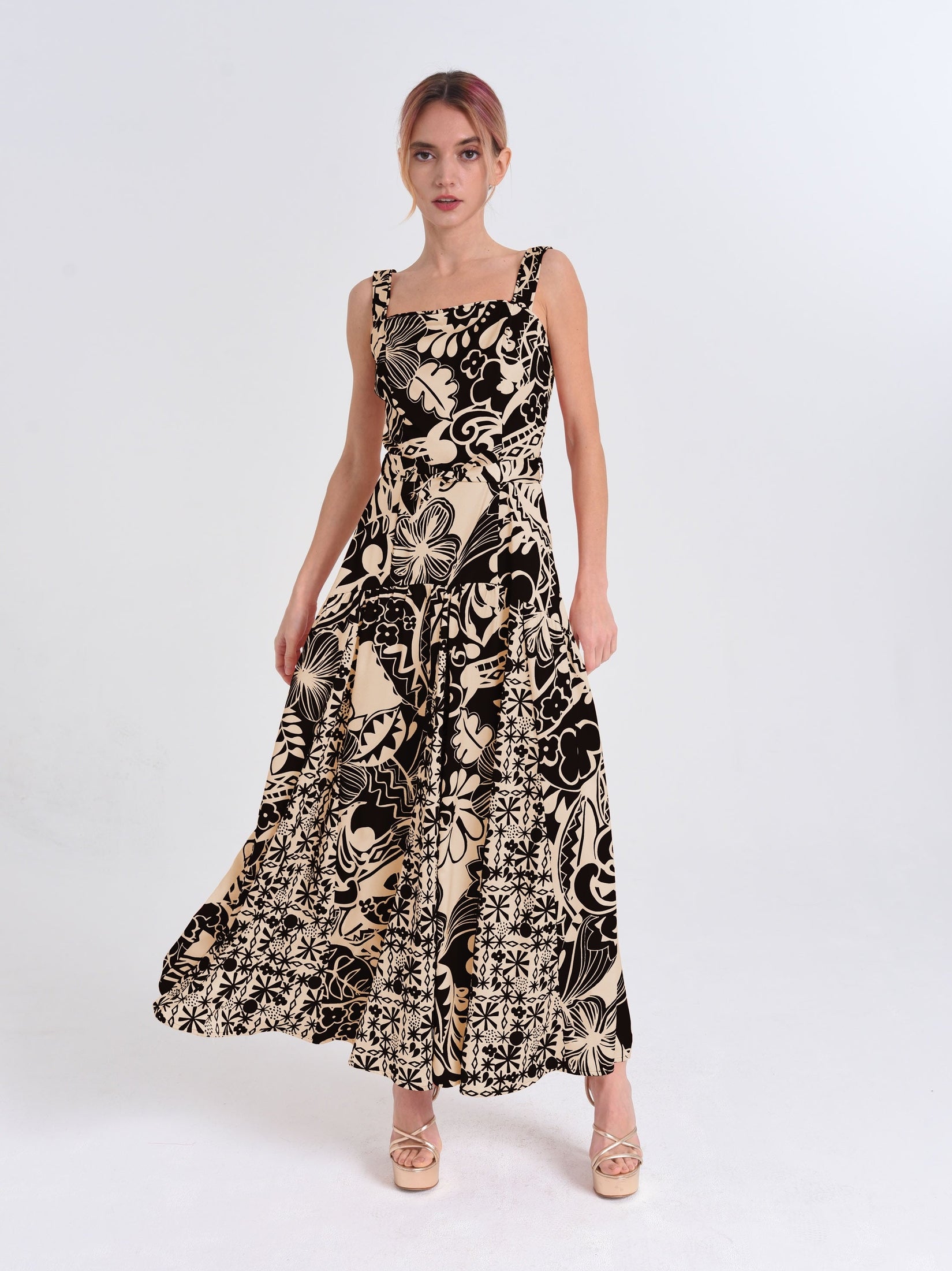 Nenette Floral Print Midi Dress