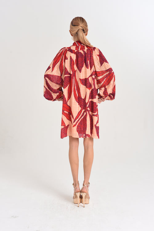 Load image 1 in gallery view. Elisa Balloon Sleeve Floral Print Dress