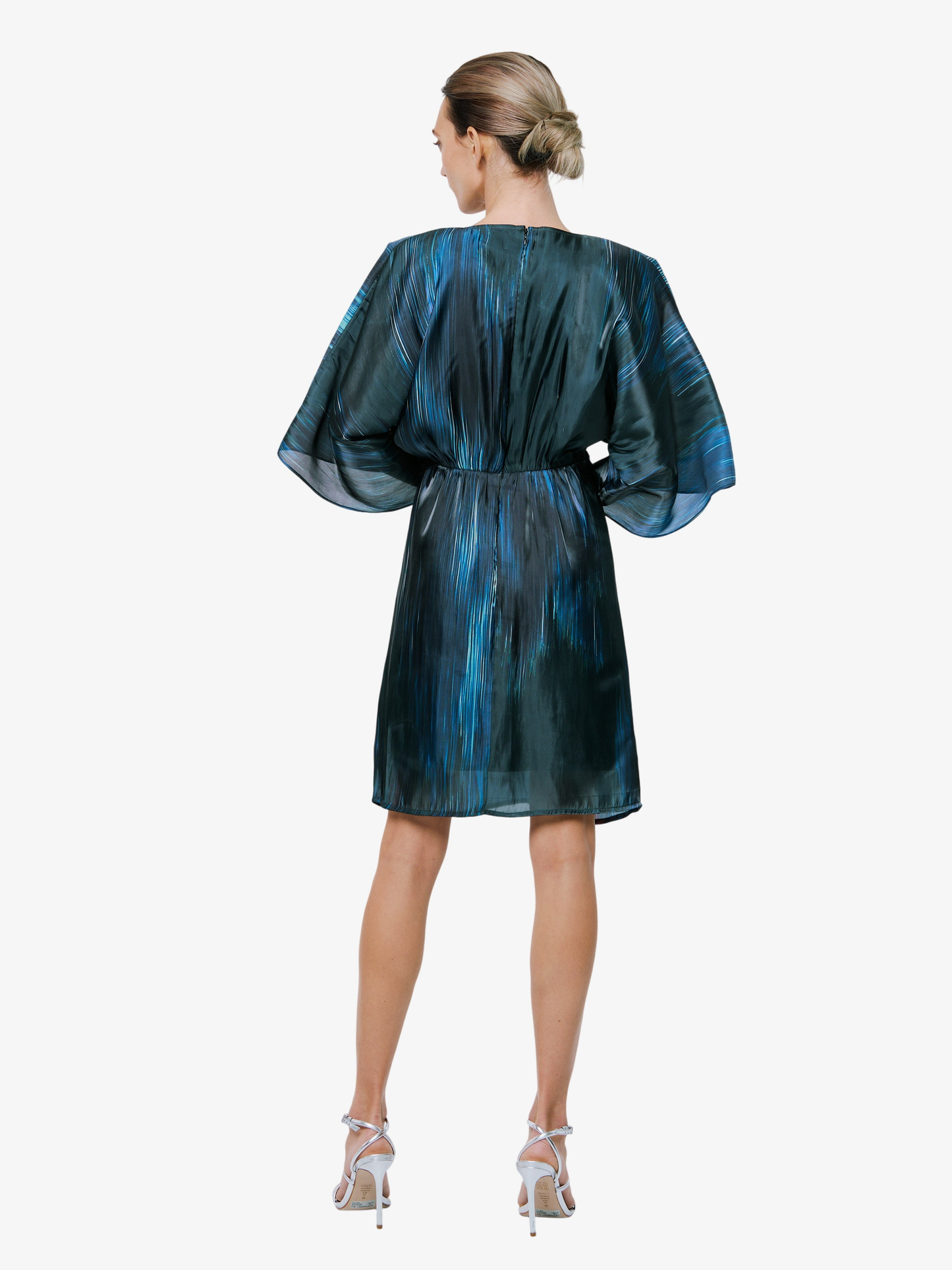 Bela Shimmer Satin Twist Front Dress