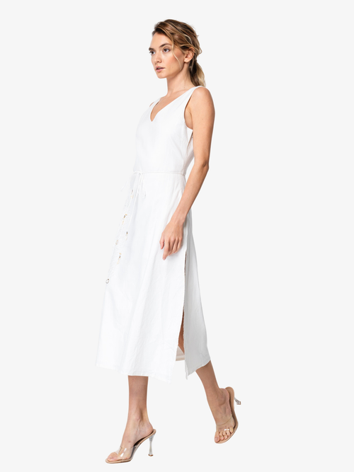 Cargar la imagen 1 en la vista de la galería. Serita Beaded Feather Fringe Midi Dress