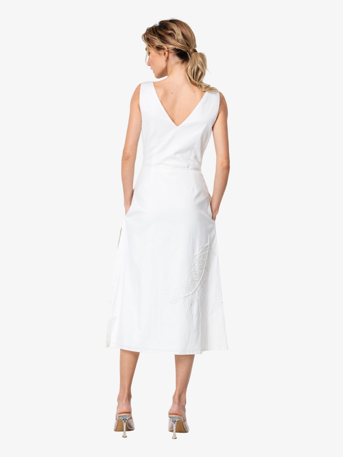 Cargar la imagen 1 en la vista de la galería. Serita Beaded Feather Fringe Midi Dress