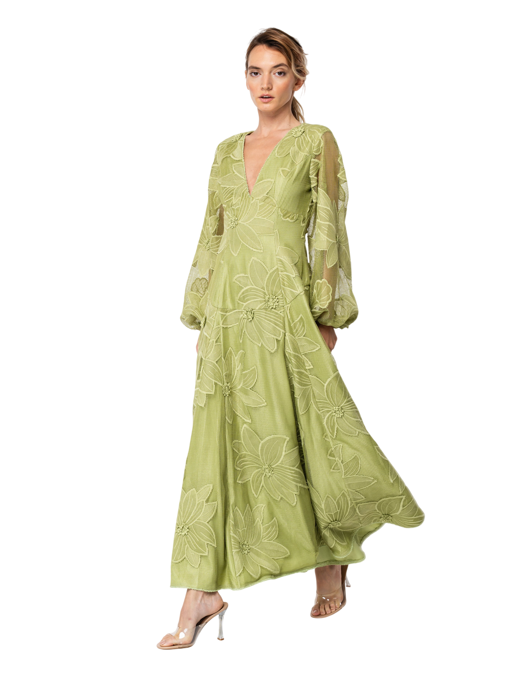 Sarilla Long Sleeve Lace Maxi Dress