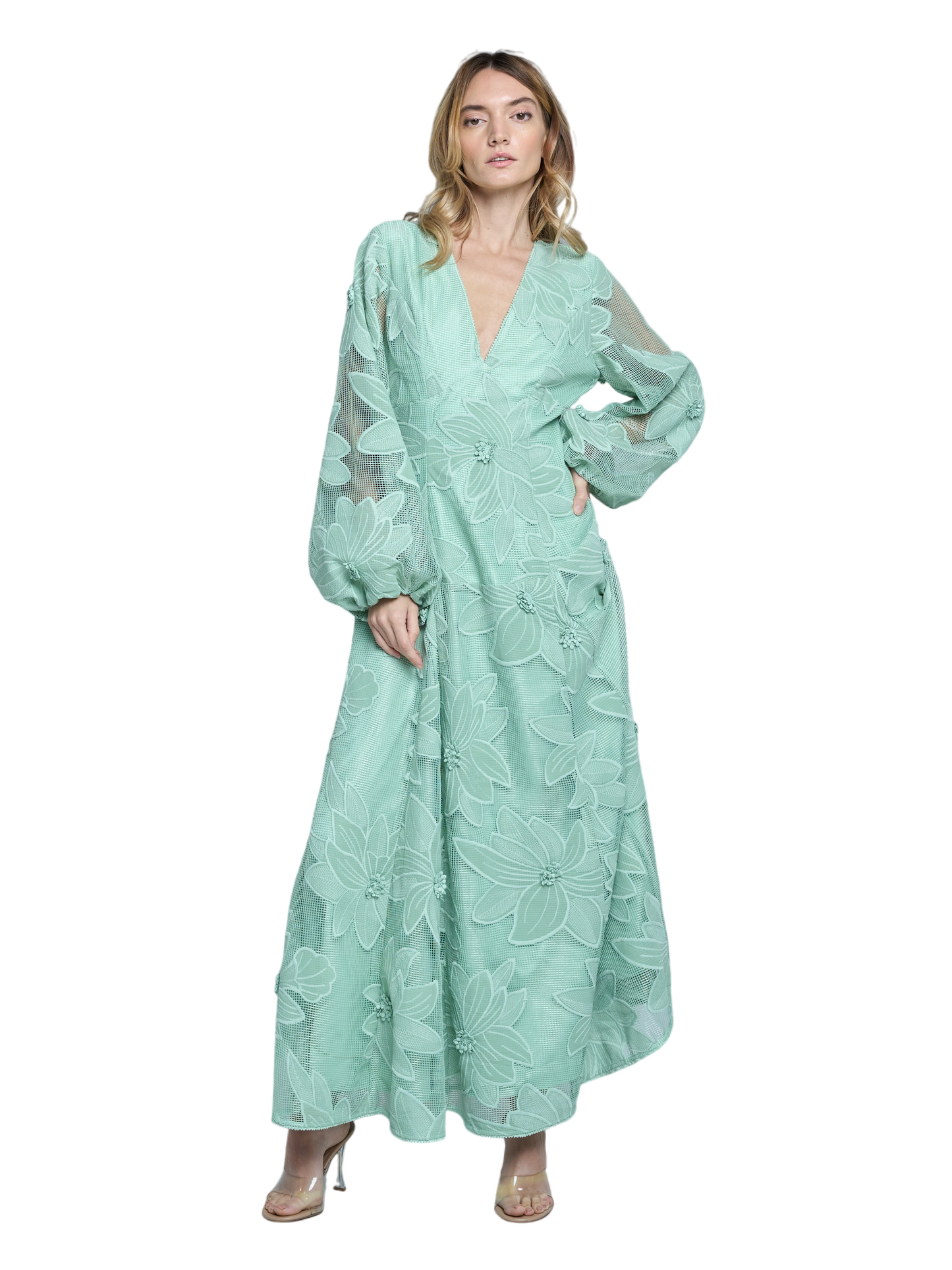 Sarilla Long Sleeve Lace Maxi Dress