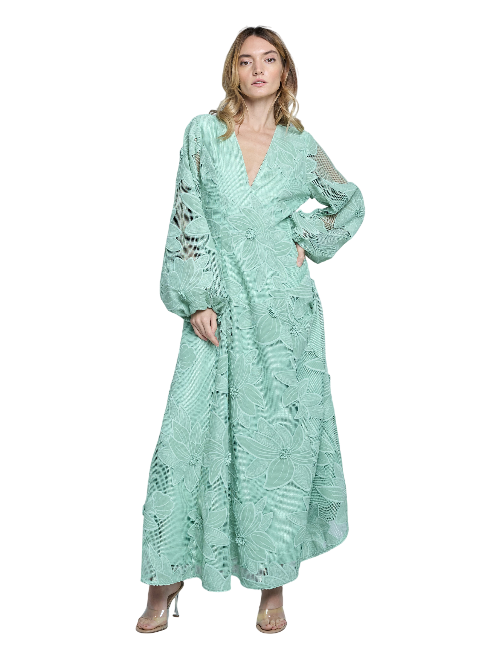 Sarilla Long Sleeve Lace Maxi Dress