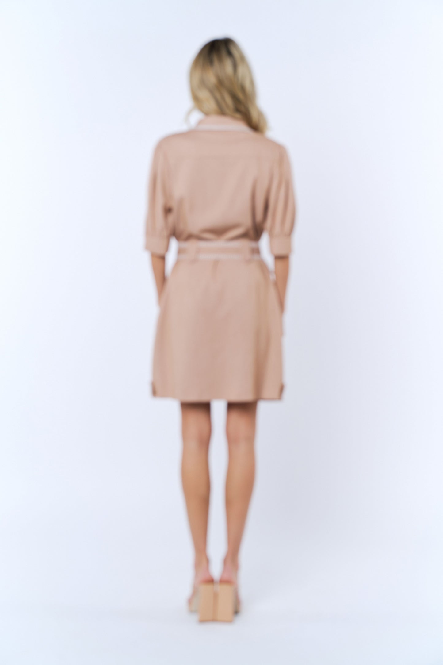 Gelso Whipstitch Detail Shirtdress