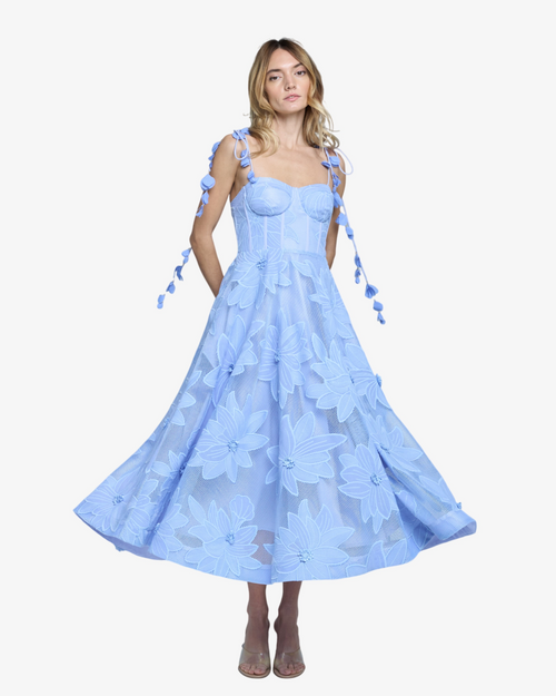 Load image 1 in gallery view. Emillia Lace Bustier Midi Cocktail Dress