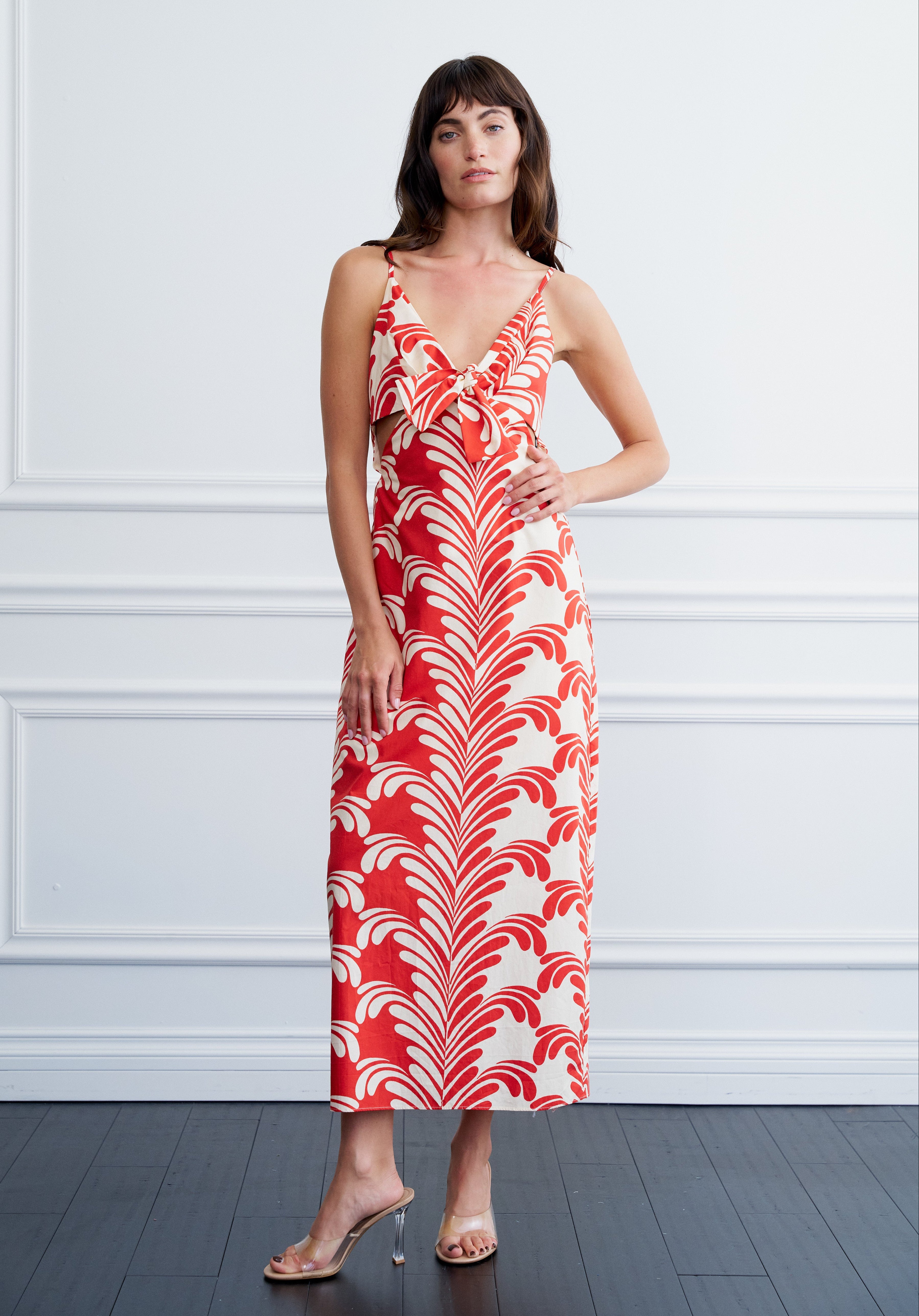 Analyse Printed Sleeveless Maxi Dress