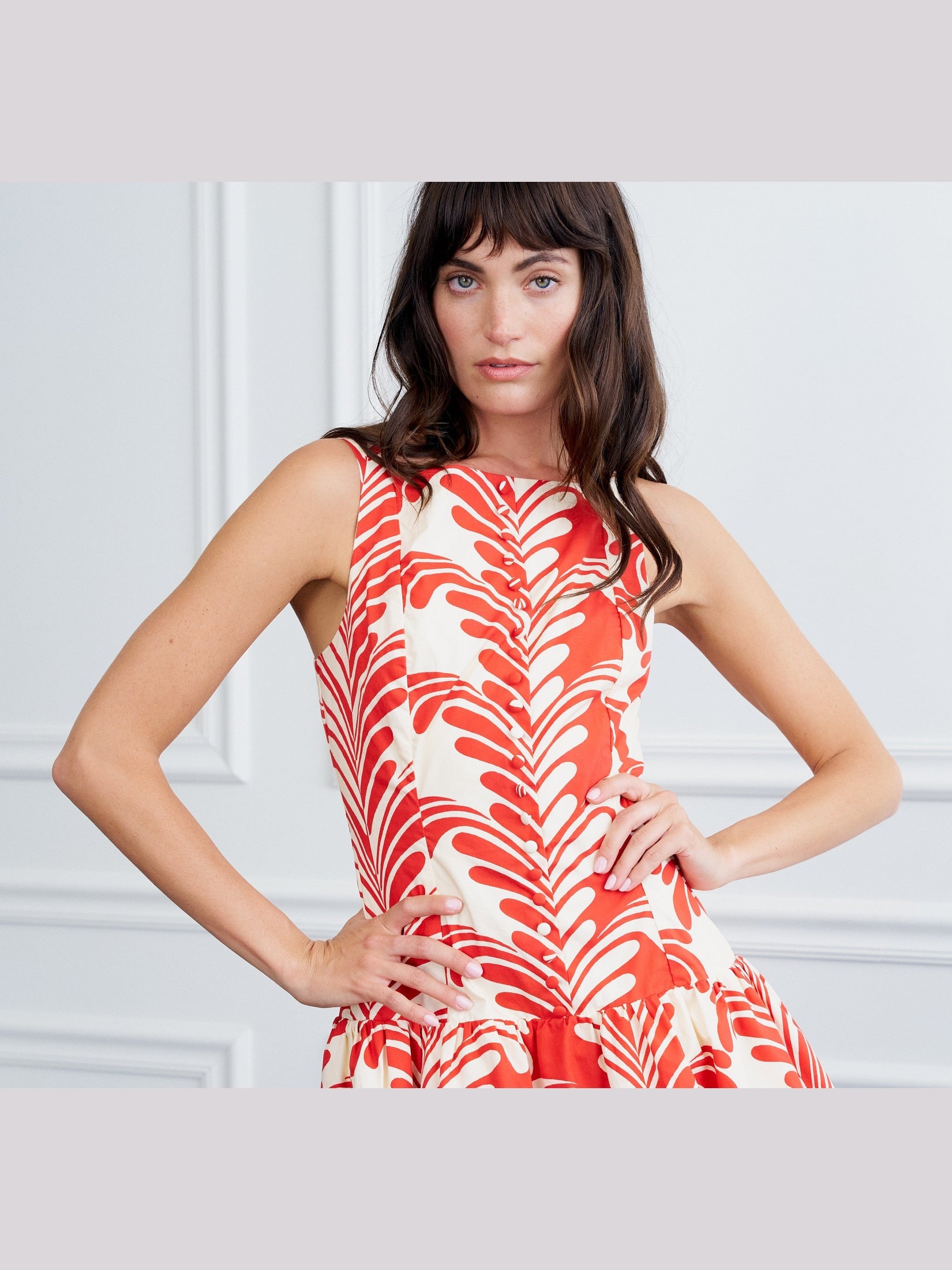 Sade Printed Sleeveless Mini Dress