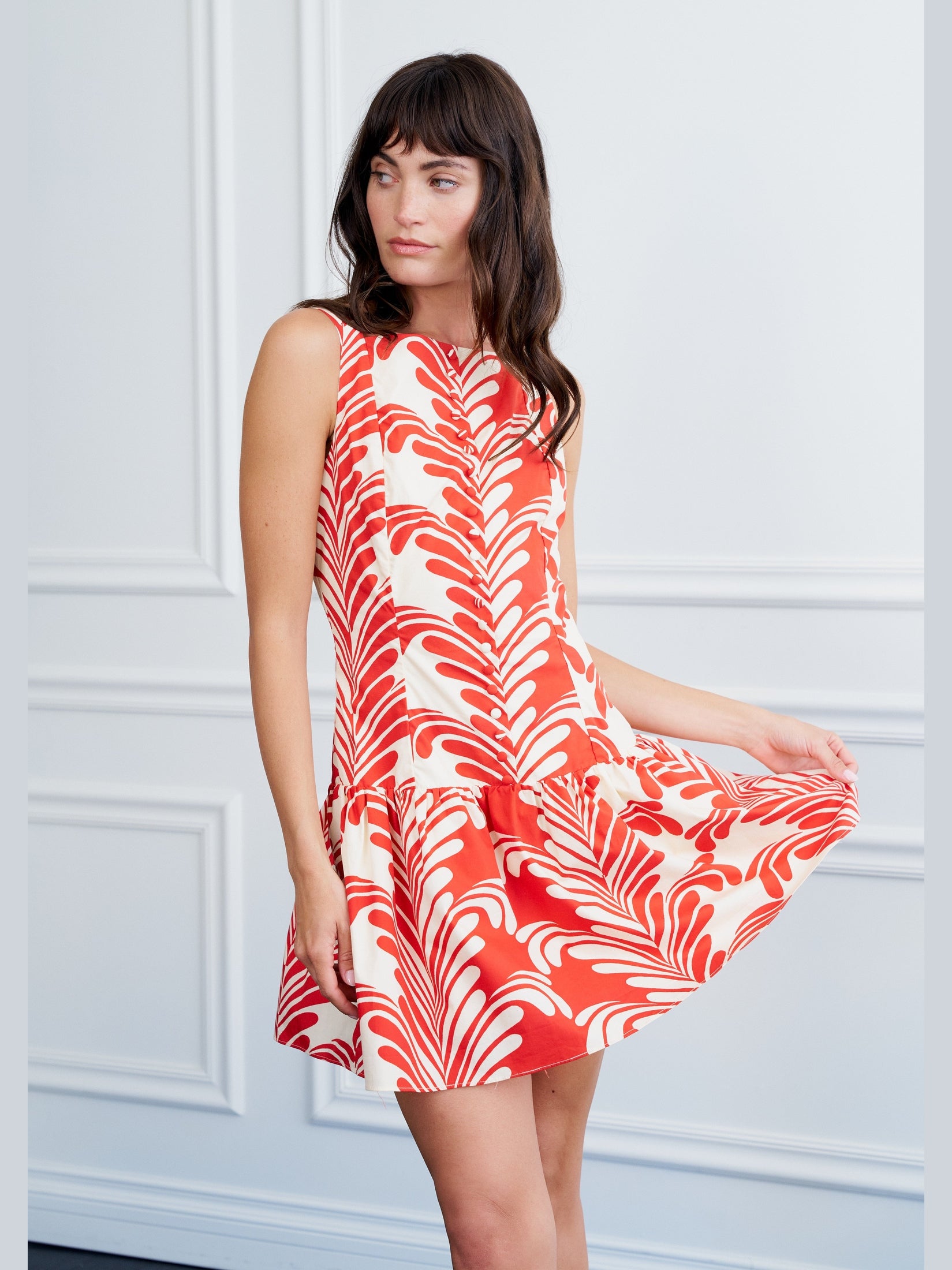 Sade Printed Sleeveless Mini Dress