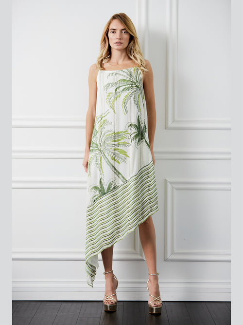 Cargar la imagen 1 en la vista de la galería. Tamara Tropical Print Halter Maxi Dress