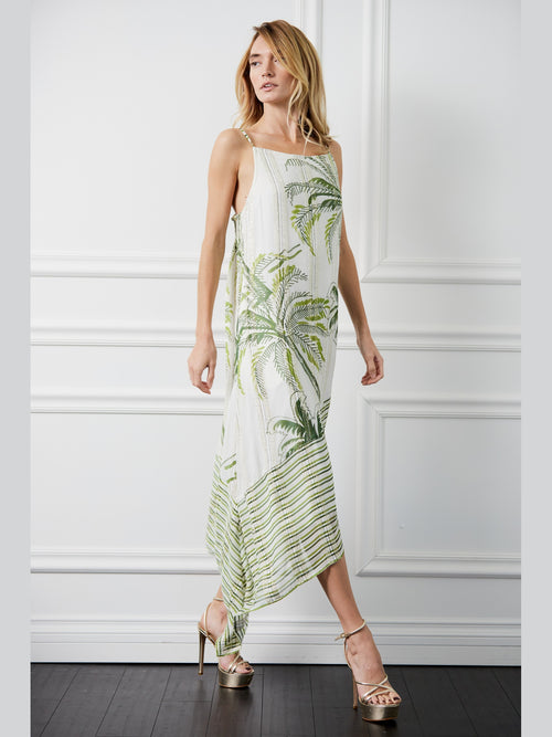 Cargar la imagen 1 en la vista de la galería. Tamara Tropical Print Halter Maxi Dress