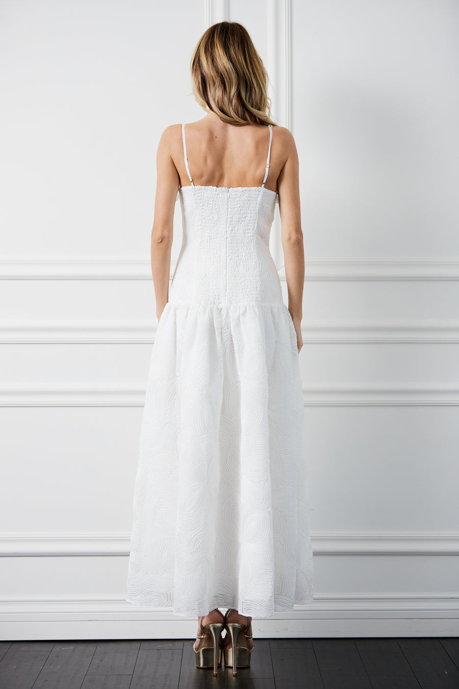 Rieana Floral Embellished Lace Maxi Dress