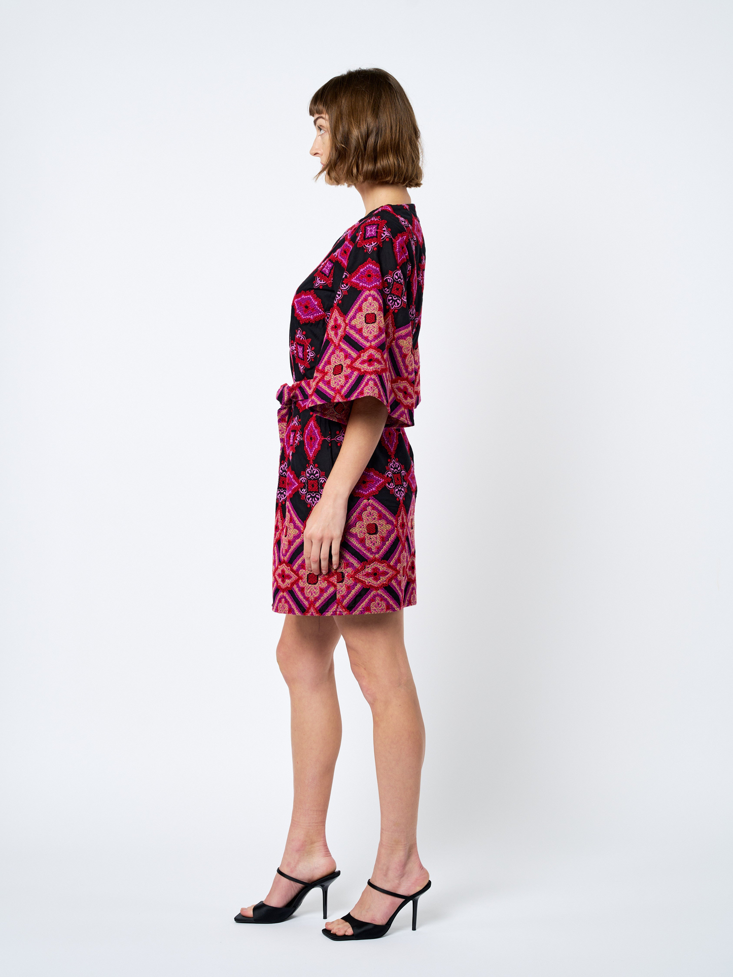 Daelyn Embroidered Mini Dress