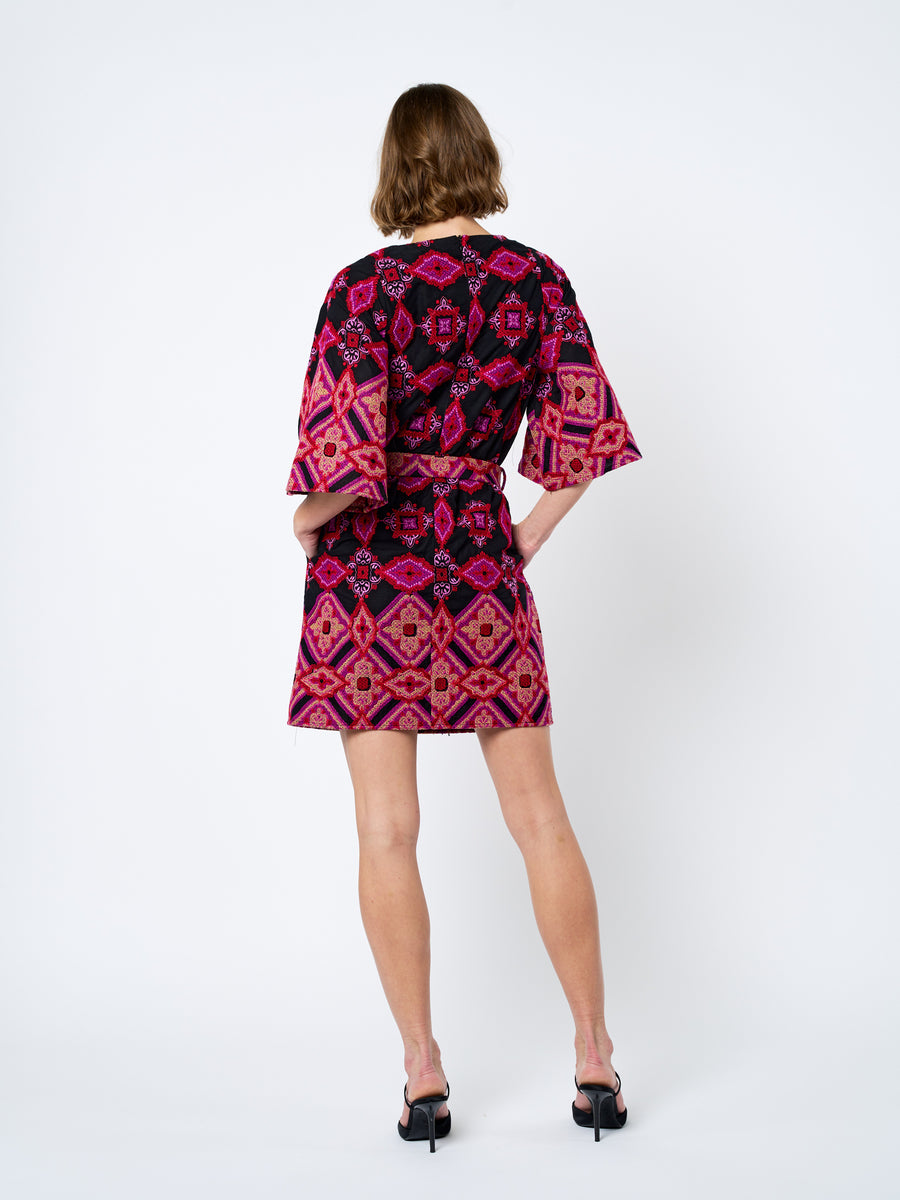 Daelyn Embroidered Mini Dress