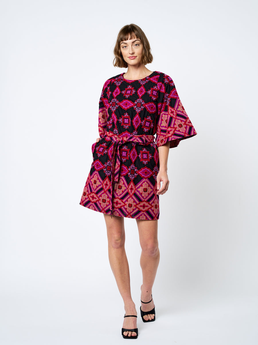 Daelyn Embroidered Mini Dress