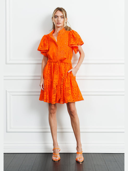 Cargar la imagen 1 en la vista de la galería. Zenaida Eyelet Tie Waist Dress