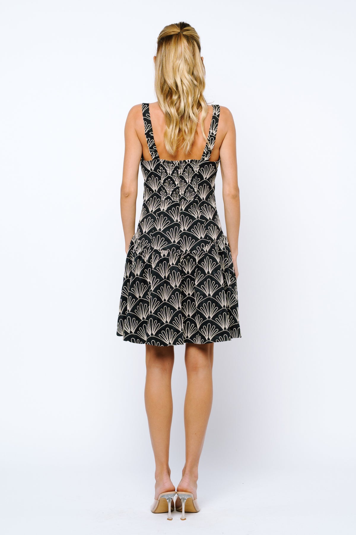 Nova Embroidered Denim Mini Dress