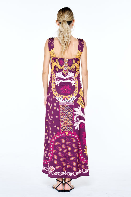 Load image 1 in gallery view. Enza Mixed Print Sleeveless Midi Dress