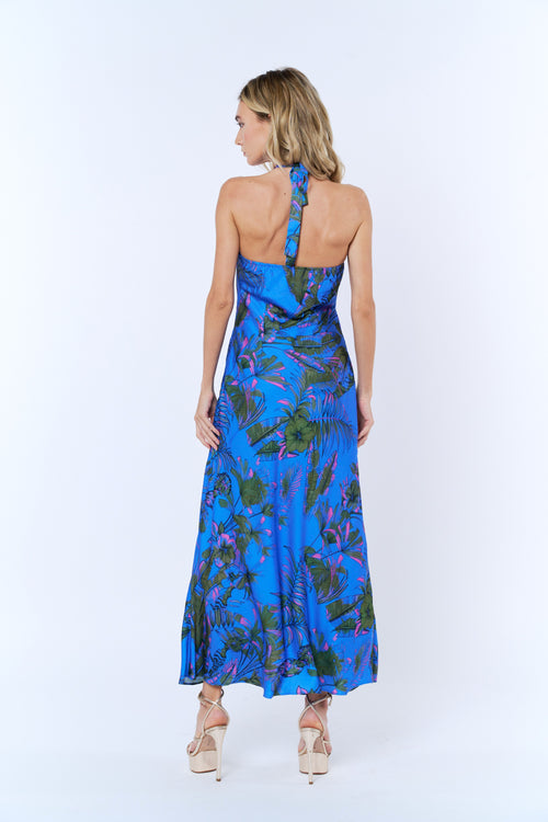 Cargar la imagen 1 en la vista de la galería. Rune Tropical Print Halter Maxi Dress