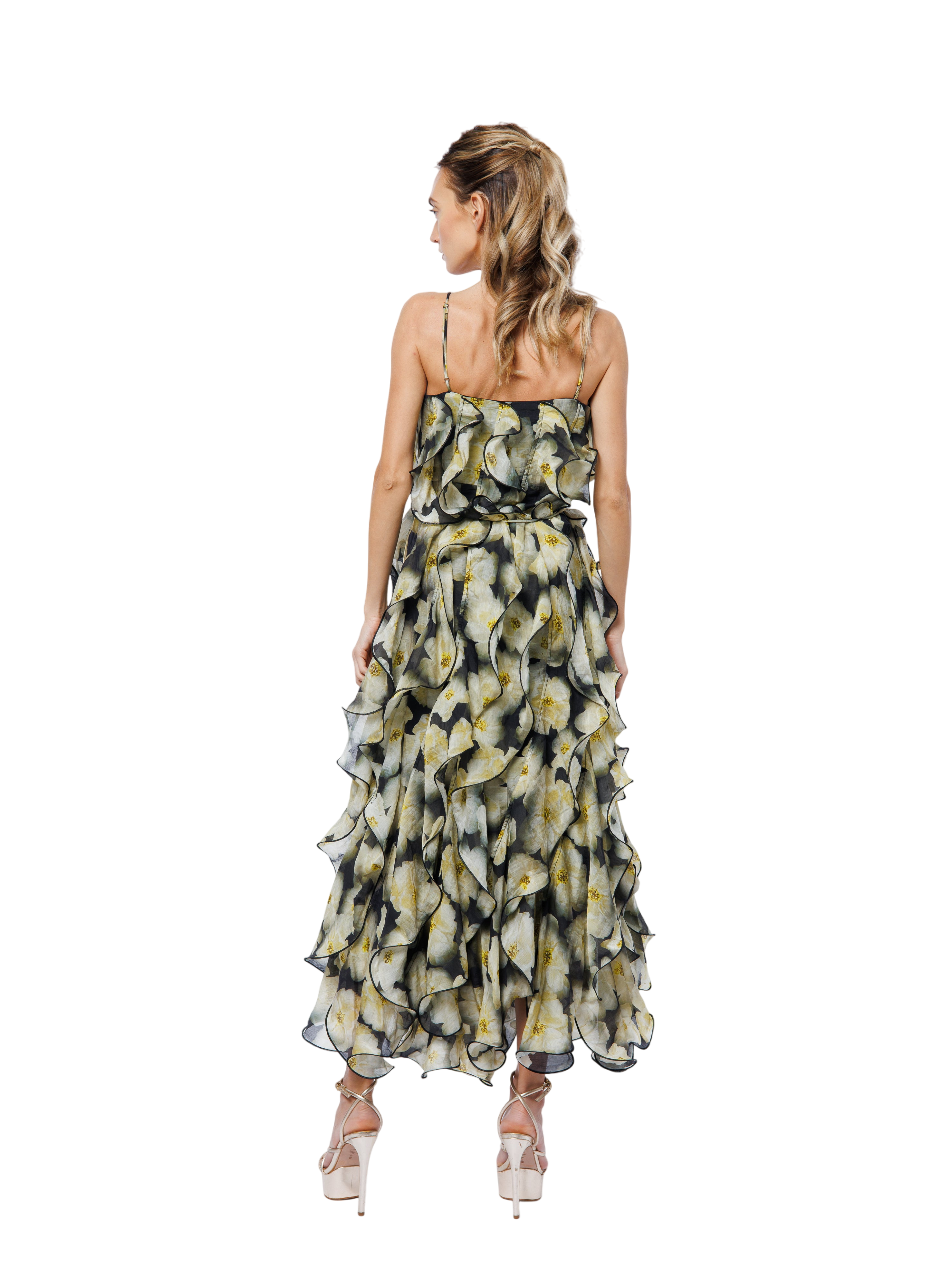 Irina Structured Ruffle Cocktail Dress