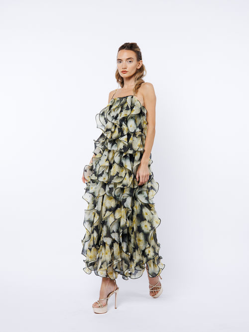 Irina Structured Ruffle Cocktail Dress CIEBON Irina Structured Ruffle Cocktail Dress CIEBON