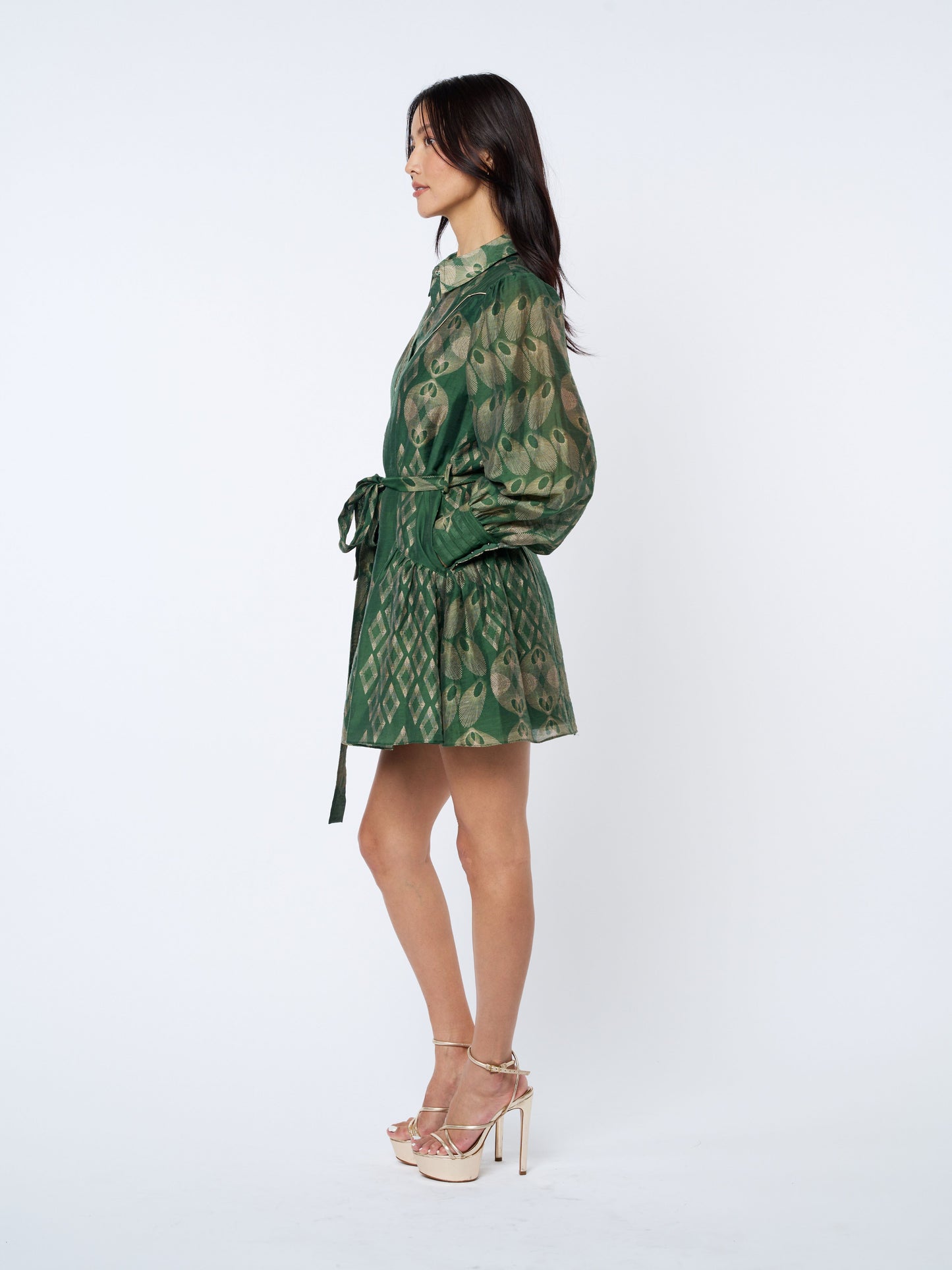 Abbott Printed Mini Shirt Dress