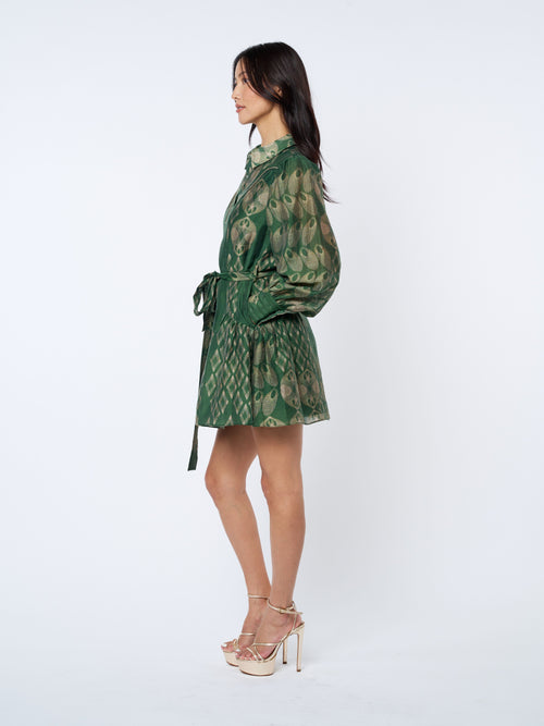 Cargar la imagen 1 en la vista de la galería. Abbott Printed Mini Shirt Dress