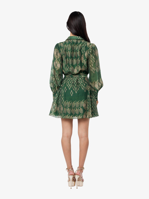 Cargar la imagen 1 en la vista de la galería. Abbott Printed Mini Shirt Dress