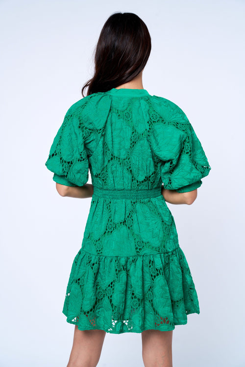 Load image 1 in gallery view. Steph Button-Up Eyelet Mini Dress
